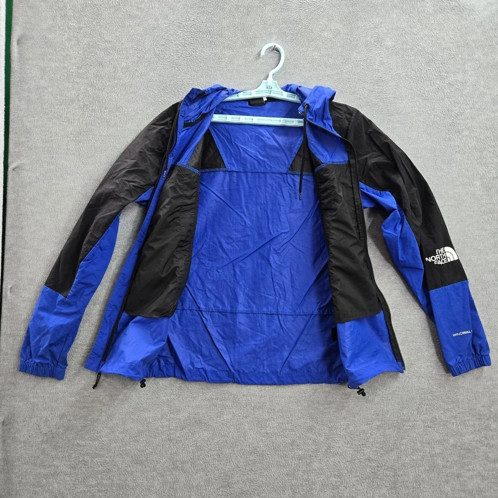 The North Face Men Jacket S Blue Nylon Polyester Colorblock‎ Windwall
